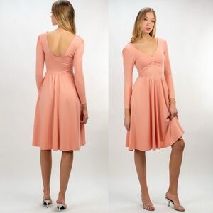 New Kristinit V-Neck Long Sleeve Surplice Front Dress Sz M